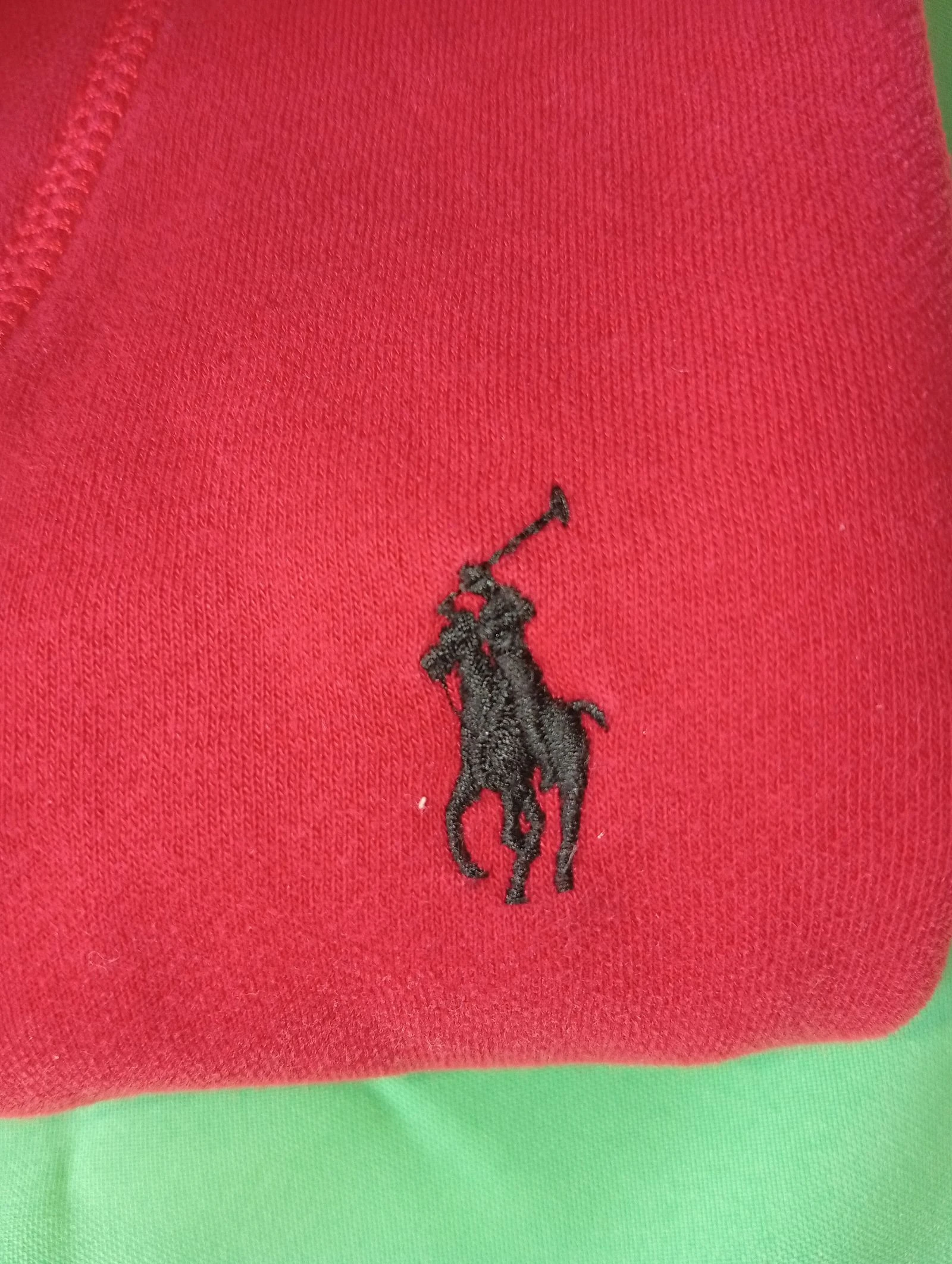 Polo Ralph Lauren Shawl Collar Buttoned Red Sweatshirt - Size M – photo 3